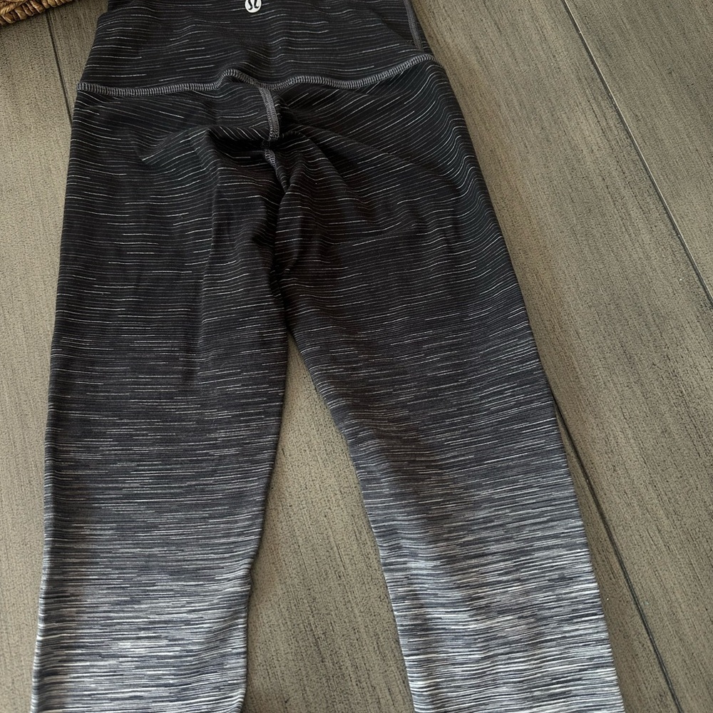 lululemon athletica Black and Gray Women's Leggings